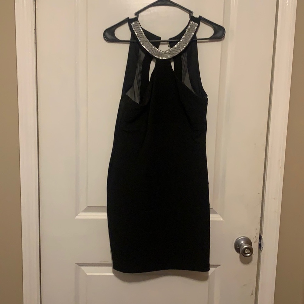 Black mini dress